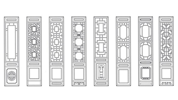 长安镇喜迎门中式花格CAD设计图样式大全