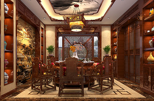 长安镇温馨雅致的古典中式家庭装修设计效果图